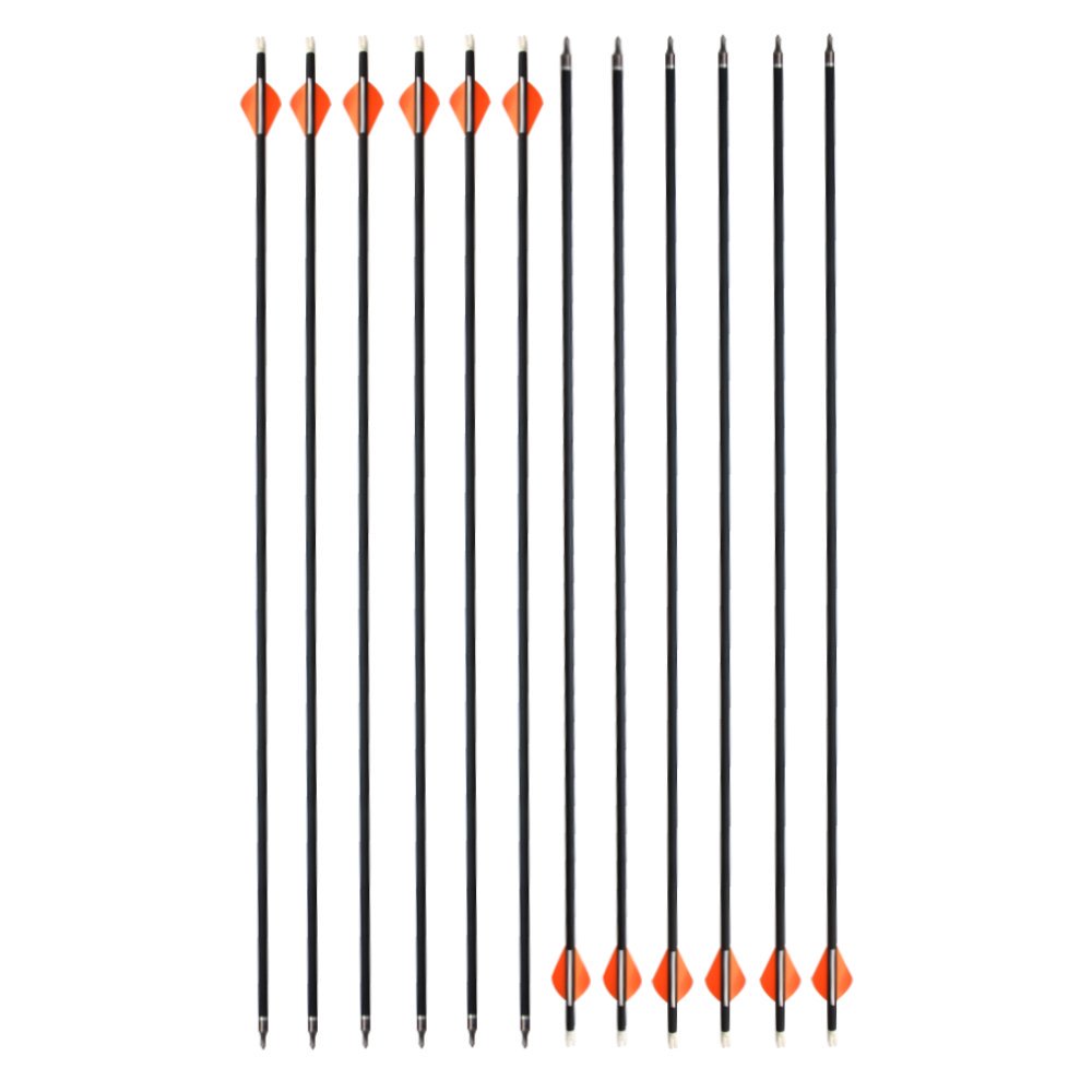 Clearance Sale 500 Spine Orange & White Vanes Hybrid Carbon Arrows (12pcs)