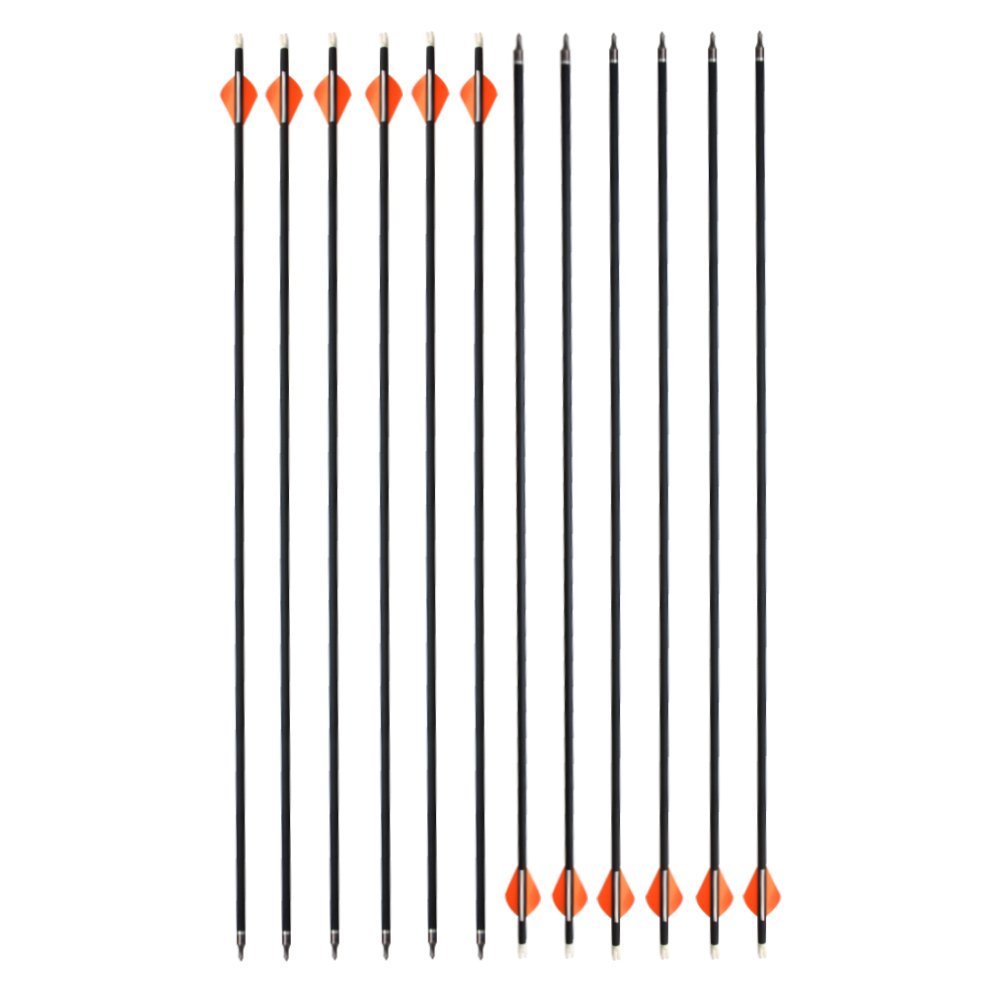 Clearance Sale 500 Spine Orange & White Vanes Hybrid Carbon Arrows (12pcs)