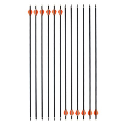 Clearance Sale 500 Spine Orange & White Vanes Hybrid Carbon Arrows (12pcs)