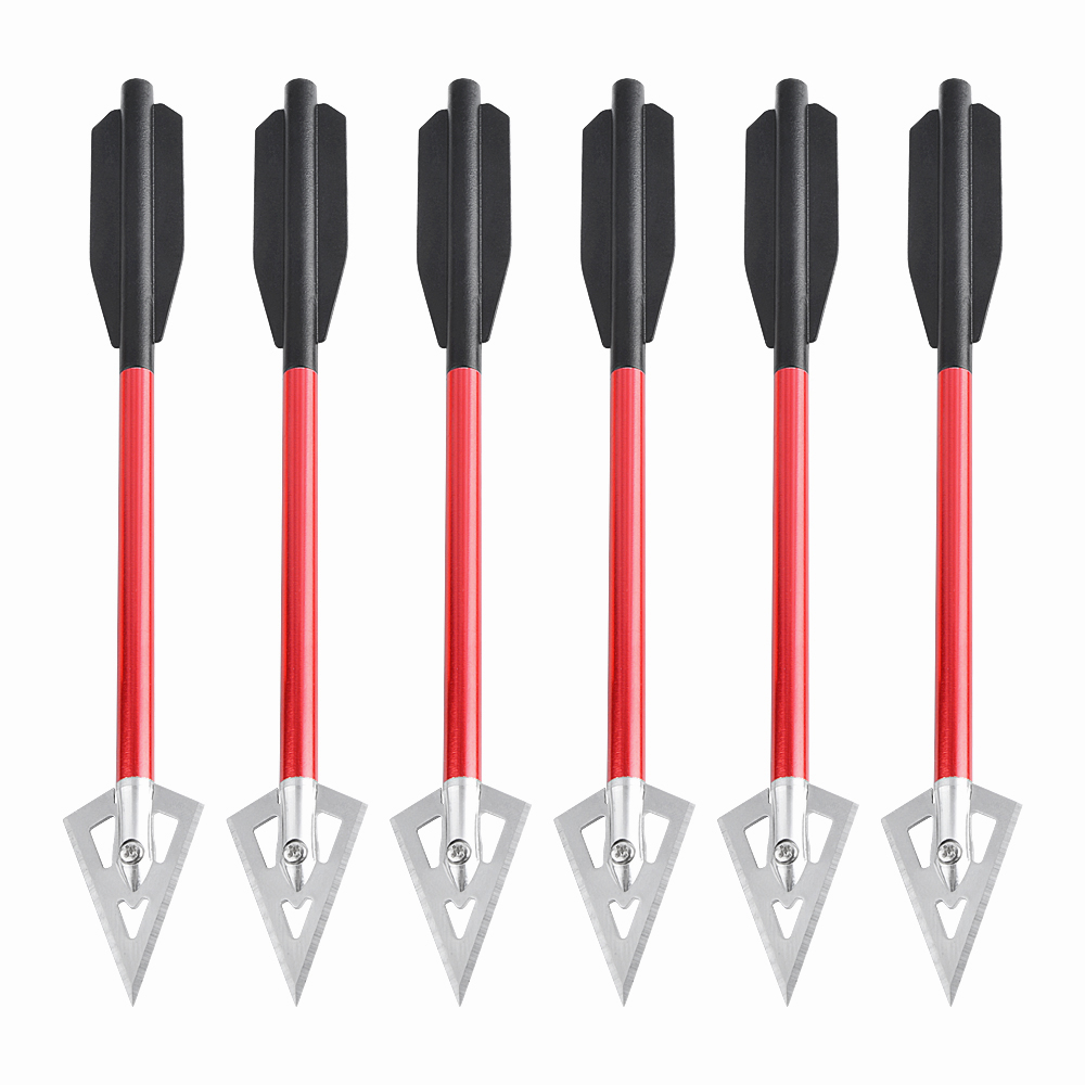AME ARCHERY Aluminum Shaft Broadhead Mini Crossbow Arrows (12pcs)