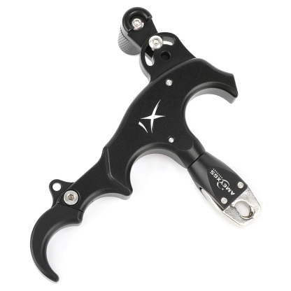 AME Archery X1 Release Aid Black– Adjustable Three/Four-Finger Trigger, Ambidextrous