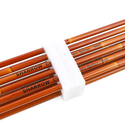 12 pcs SHARROW 500 Spine Carbon Bamboo Arrows with 4" Brown Feathers