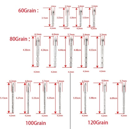 AME ARCHERY 4.2mm Stainless Steel Arrowheads(12pcs)