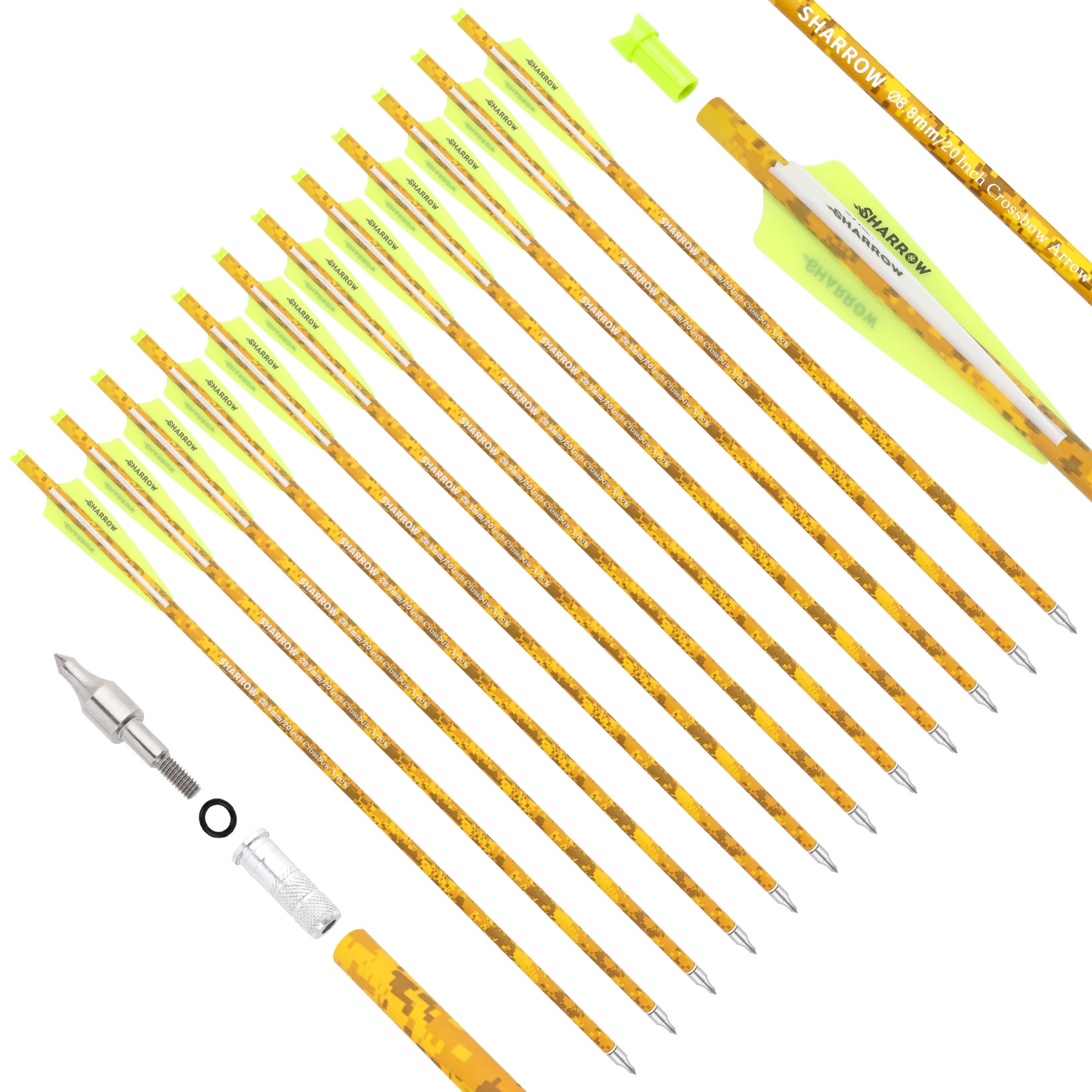 12X Archery Carbon Bolts Arrows 16" 18" Vanes Bow Hunting Shoot