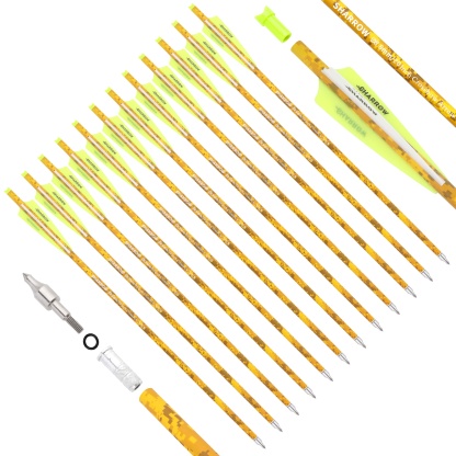 12X Archery Carbon Bolts Arrows 16" 18" Vanes Bow Hunting Shoot