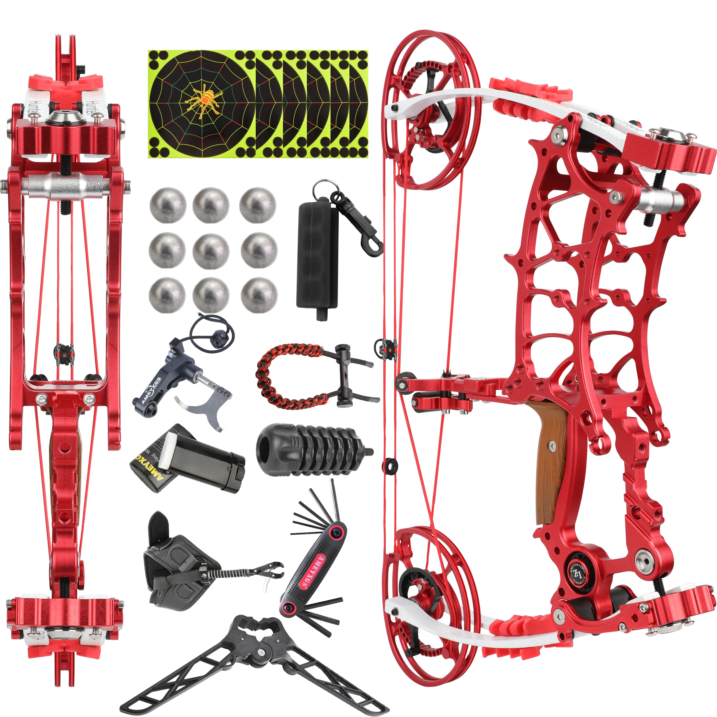 Archery Hunting Compound Bow Set 30-75lbs Bow Steel Ball 