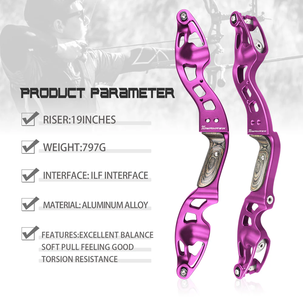 ET-10 TOMAHAWK 19inch ILF Aluminum Recurve Bow Risers for RH/LH
