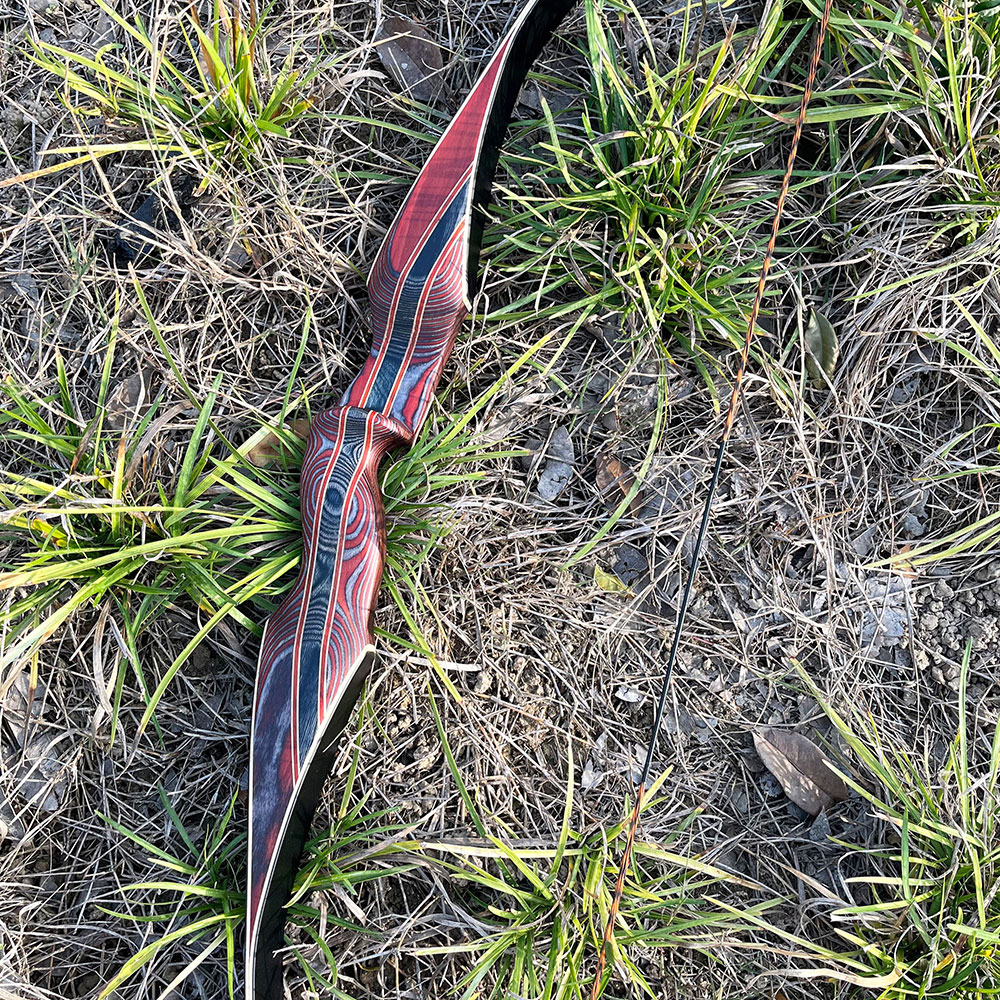 64" Traditional Recurve Bow Set 30-60lbs Archery Longbow