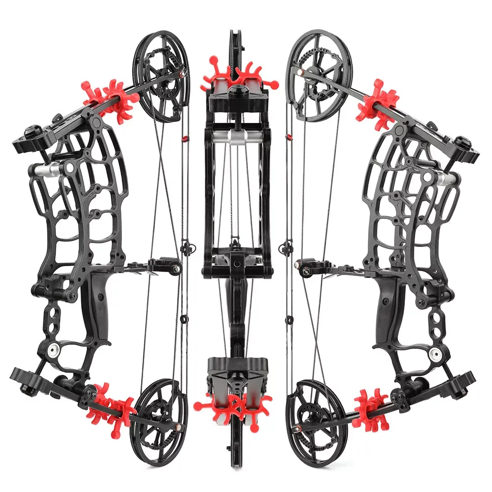AME 40-65lbs Compound Bow Steel Ball Arrows Dual-use Hunting Fishing Archery RH LH