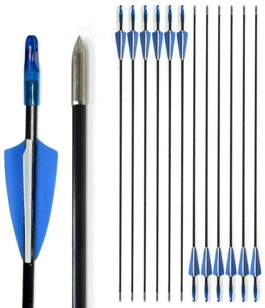 40lbs Recurve Bow Set with 12 Fiberglass Arrows for Archery