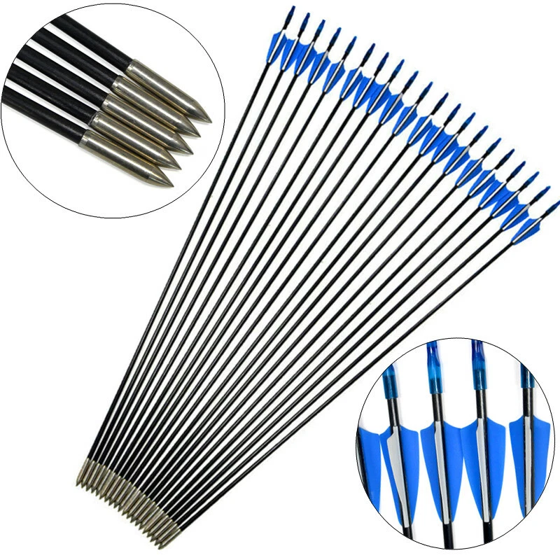 40lbs Recurve Bow Set with 12 Fiberglass Arrows for Archery