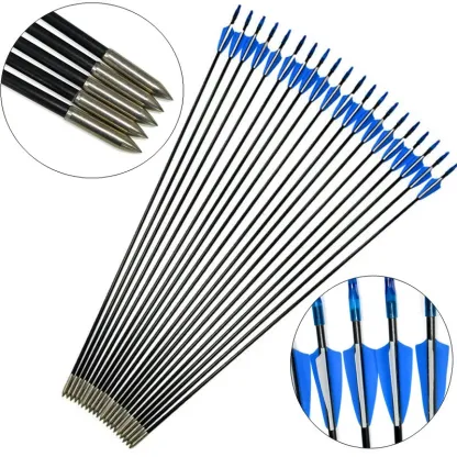 40lbs Recurve Bow Set with 12 Fiberglass Arrows for Archery