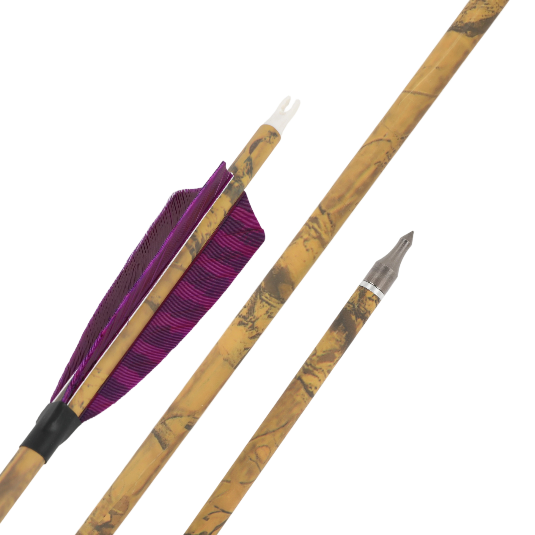 Carbon Mix Arrows, 12pcs, Spine 500, 31.5", 6.2mm ID, 100 Grain Tips