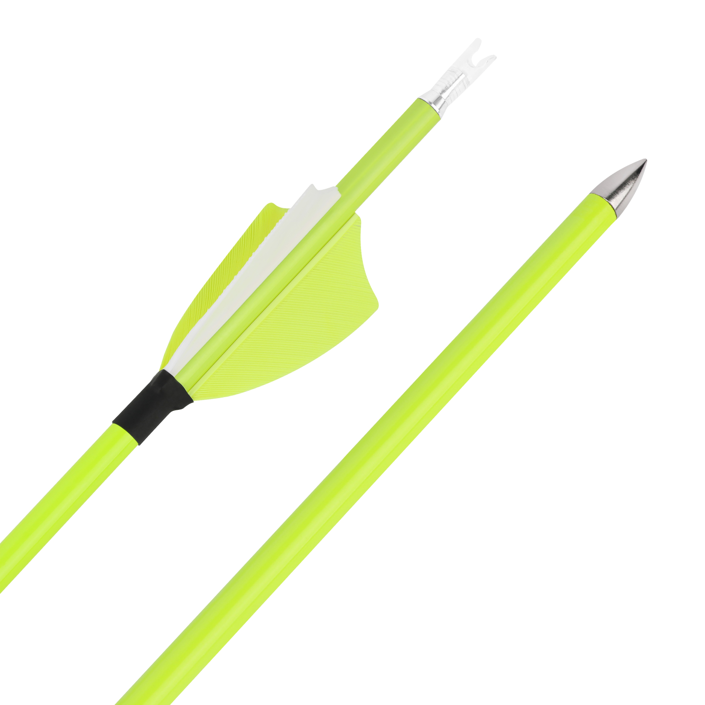 1500 Spine Mixed Carbon Arrows 30" with Yellow Fletching 12-Pack