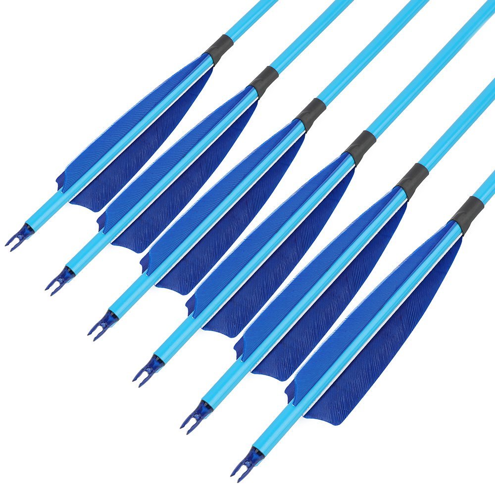 [Copy] AME ARCHERY Blue Mixed Carbon Arrows – Spine 500 (12pcs)