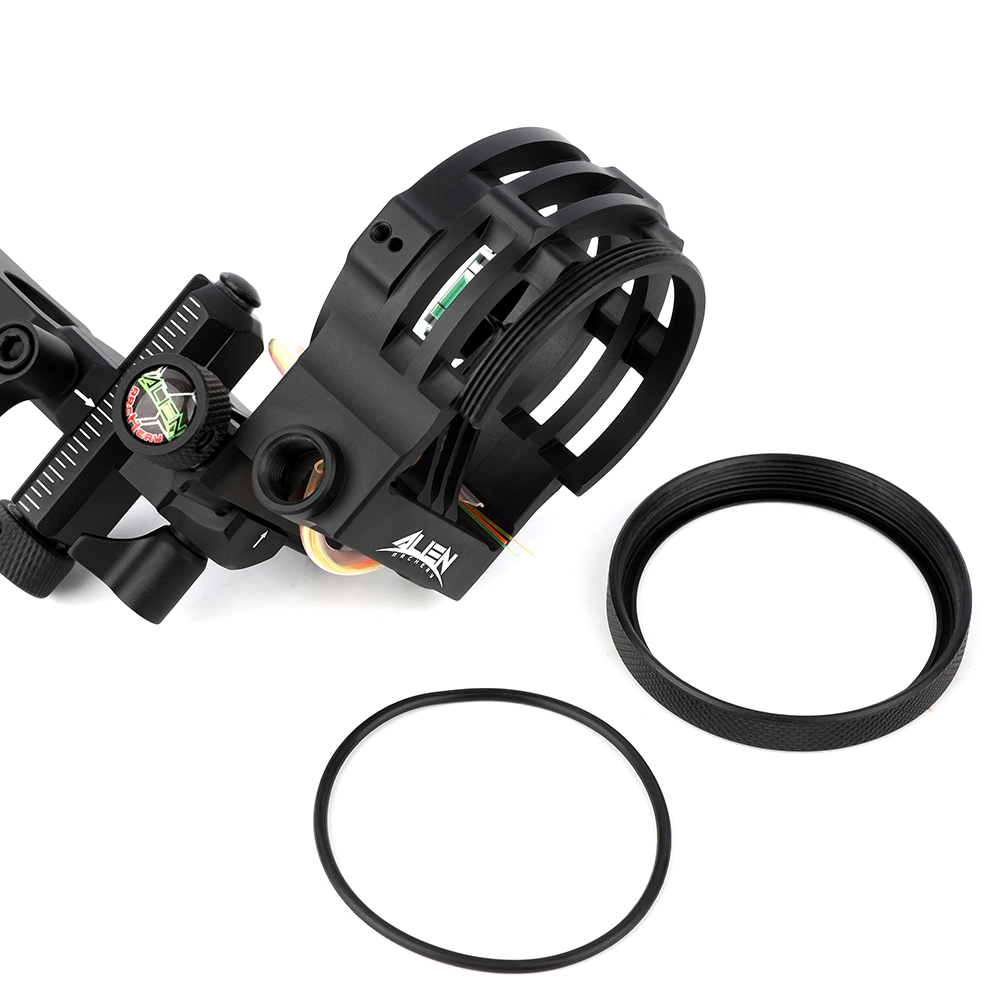 AME ARCHERY Alien 5-Pin Bow Sight - CNC Machined, Multi-Fine-Tuning, Precision Design
