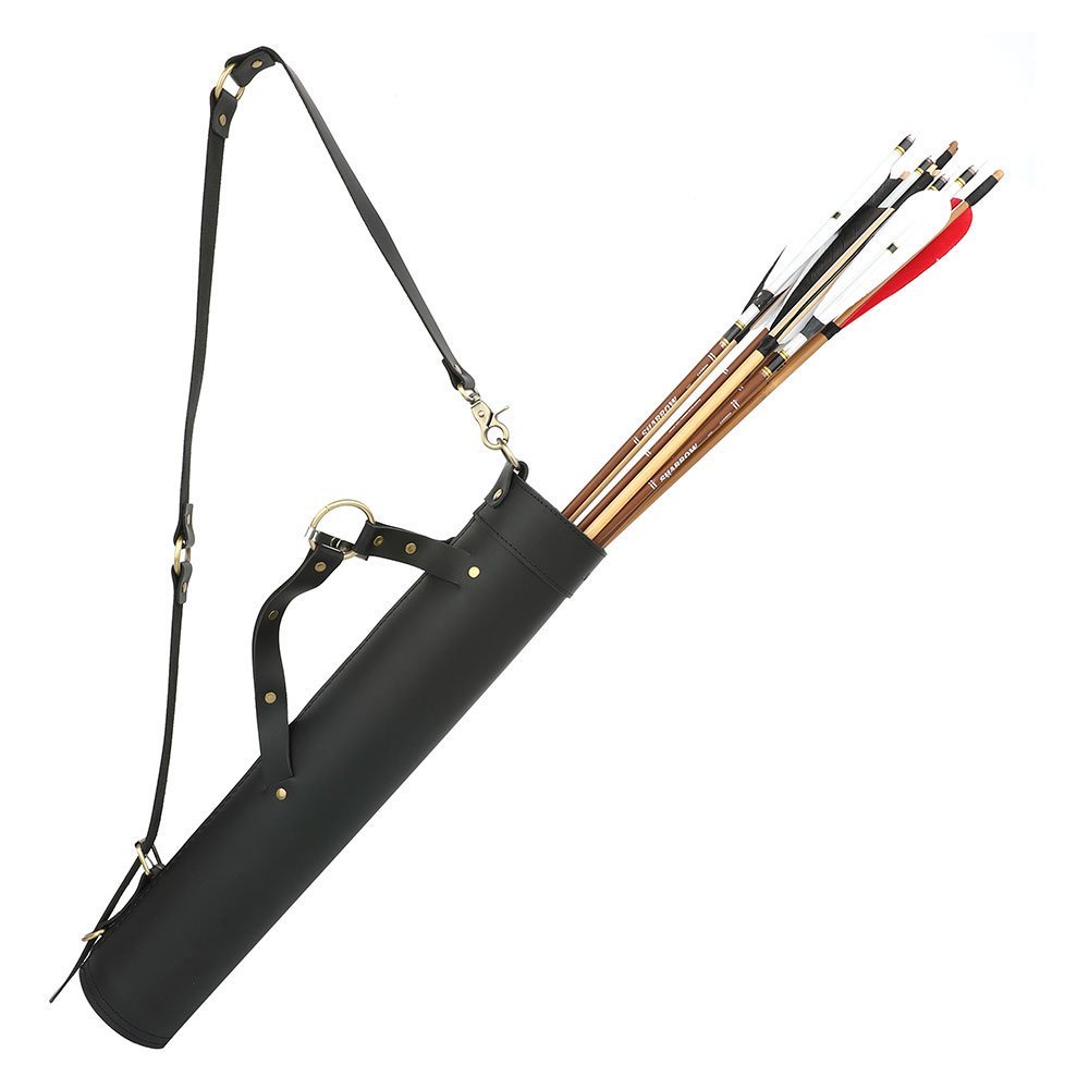 AME ARCHERY Genuine Leather Arrow Quiver – Brown/Black
