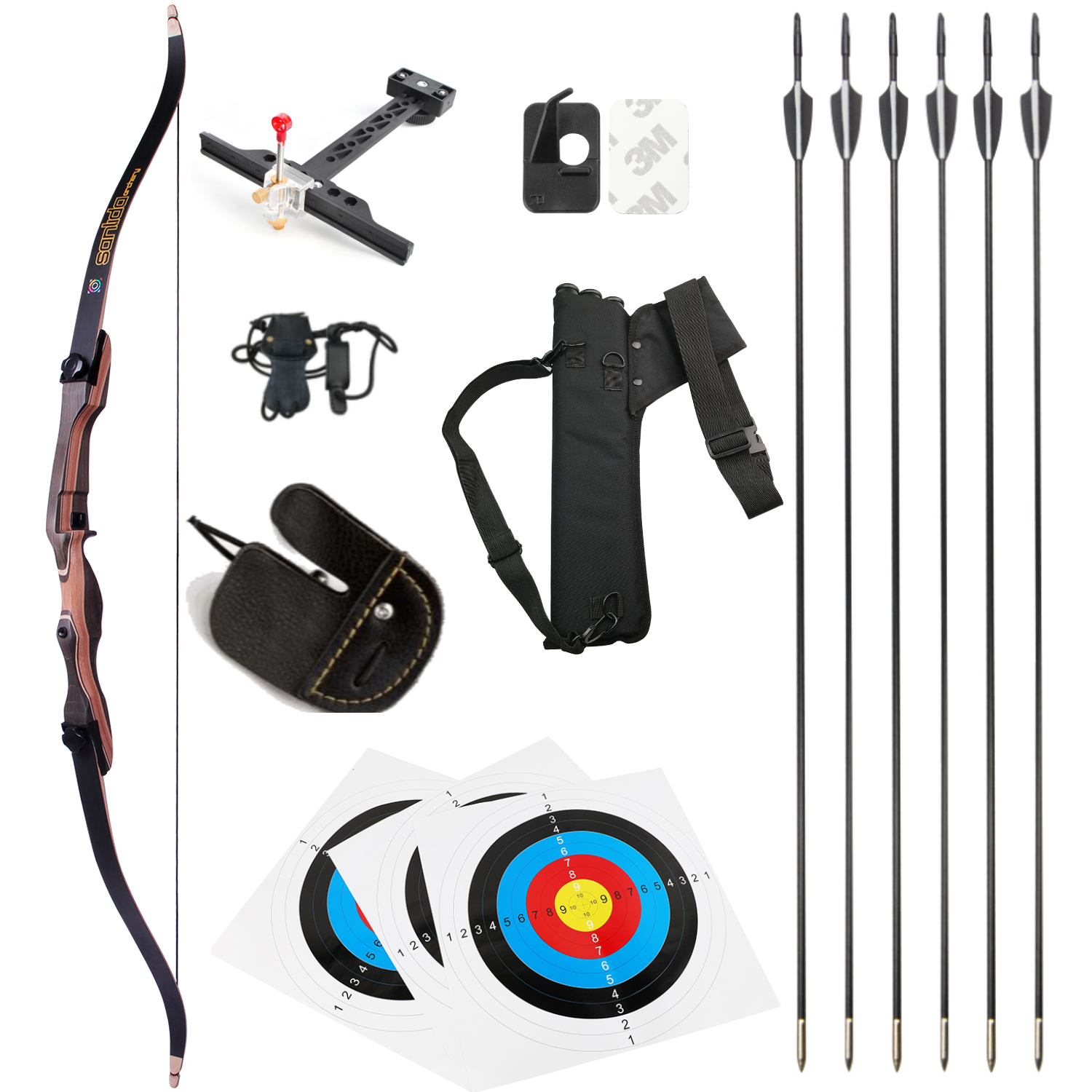 SANLIDA Noble Wooden Takedown Recurve Bow And Arrow Kit