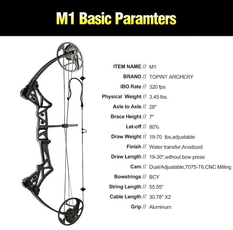 TOPOINT ARCHERY M1 Hunting Compound Bow Set
