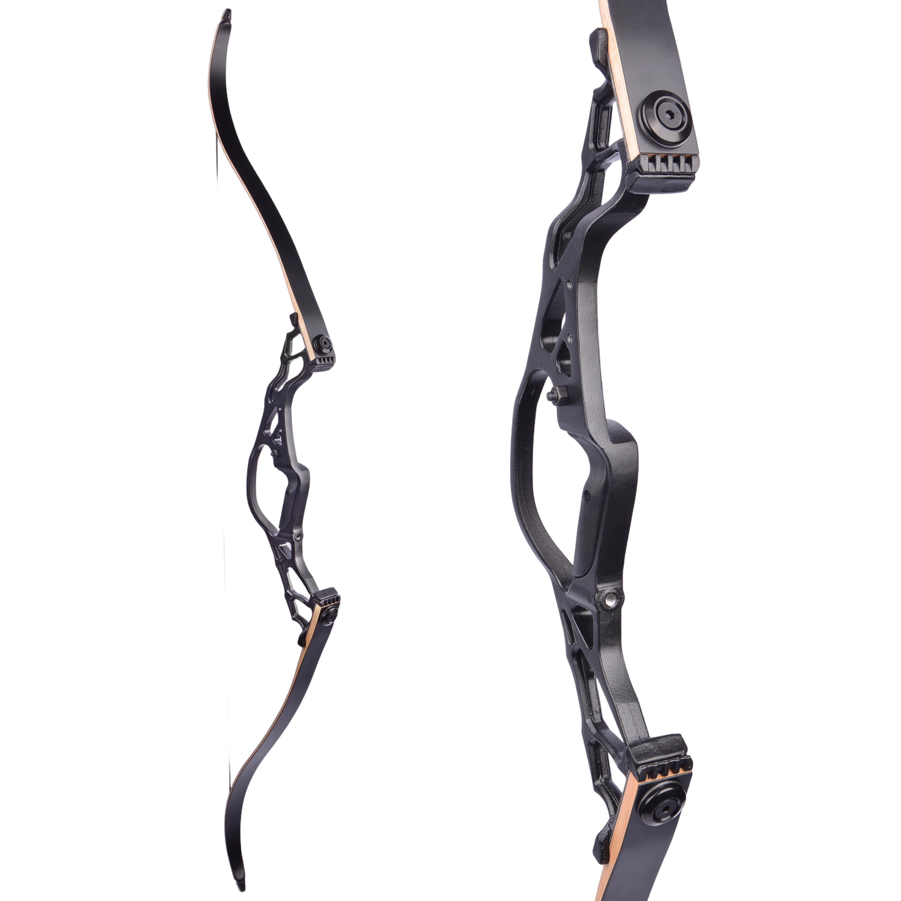 Takedown Recurve Bow, 62", Black, 50/55/60 lbs, Aluminum Magnesium Alloy Handle