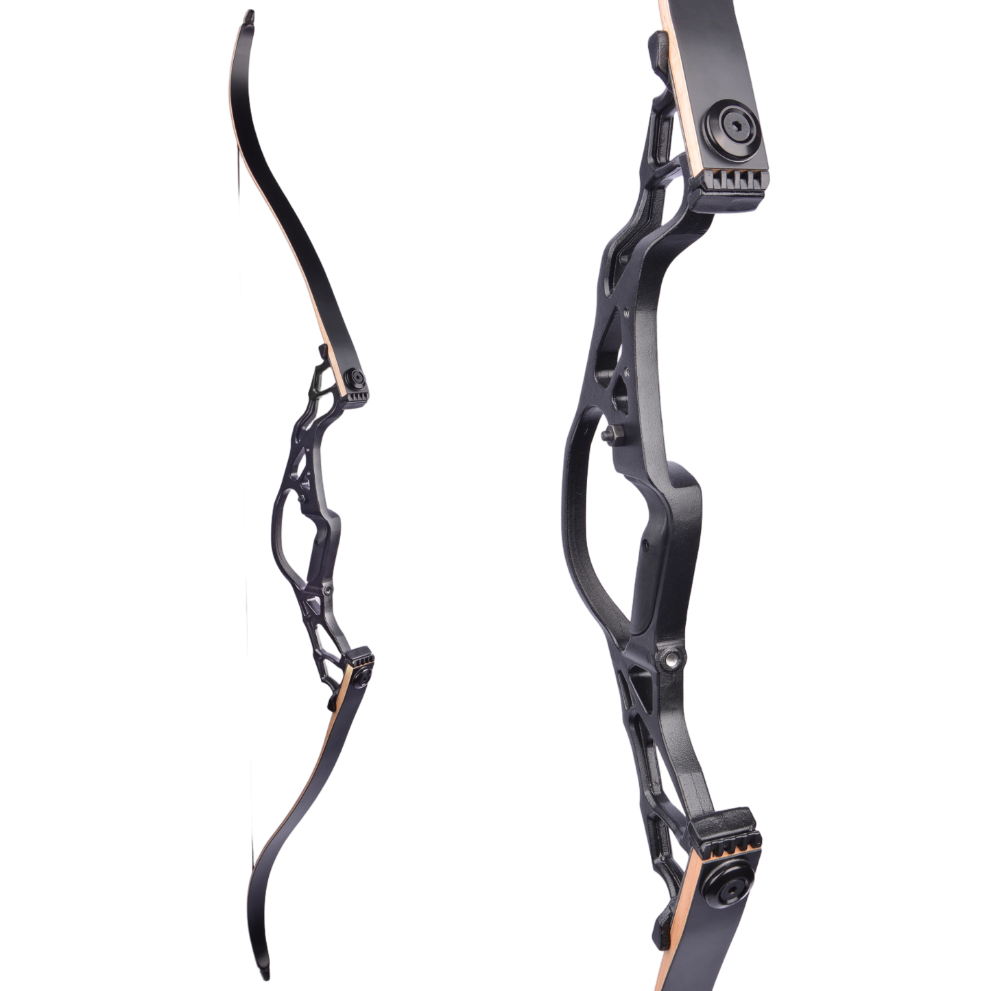 Takedown Recurve Bow, 62", Black, 50/55/60 lbs, Aluminum Magnesium Alloy Handle