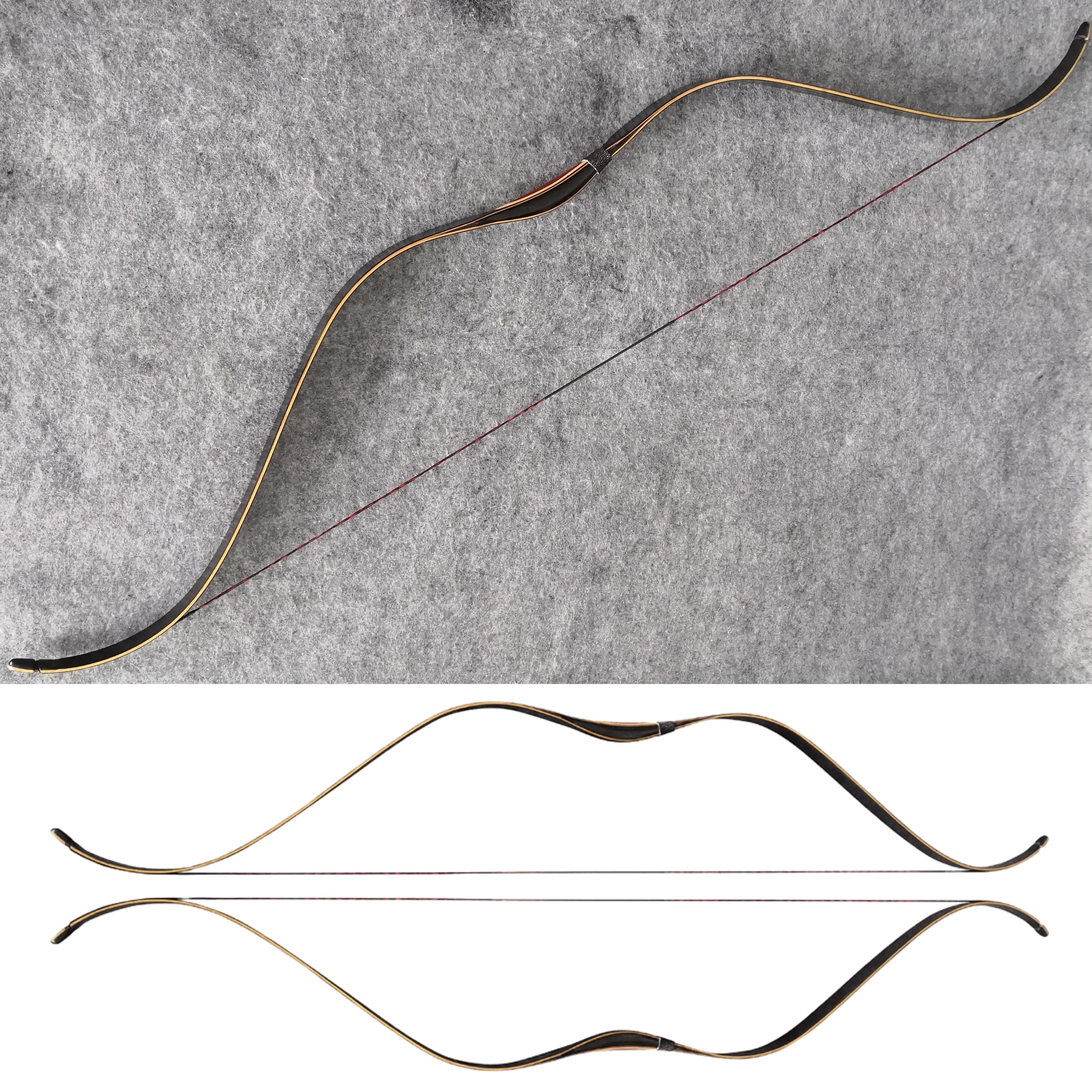 20-35LBS Traditional Bow Set LH RH Hunting Longbow Archery