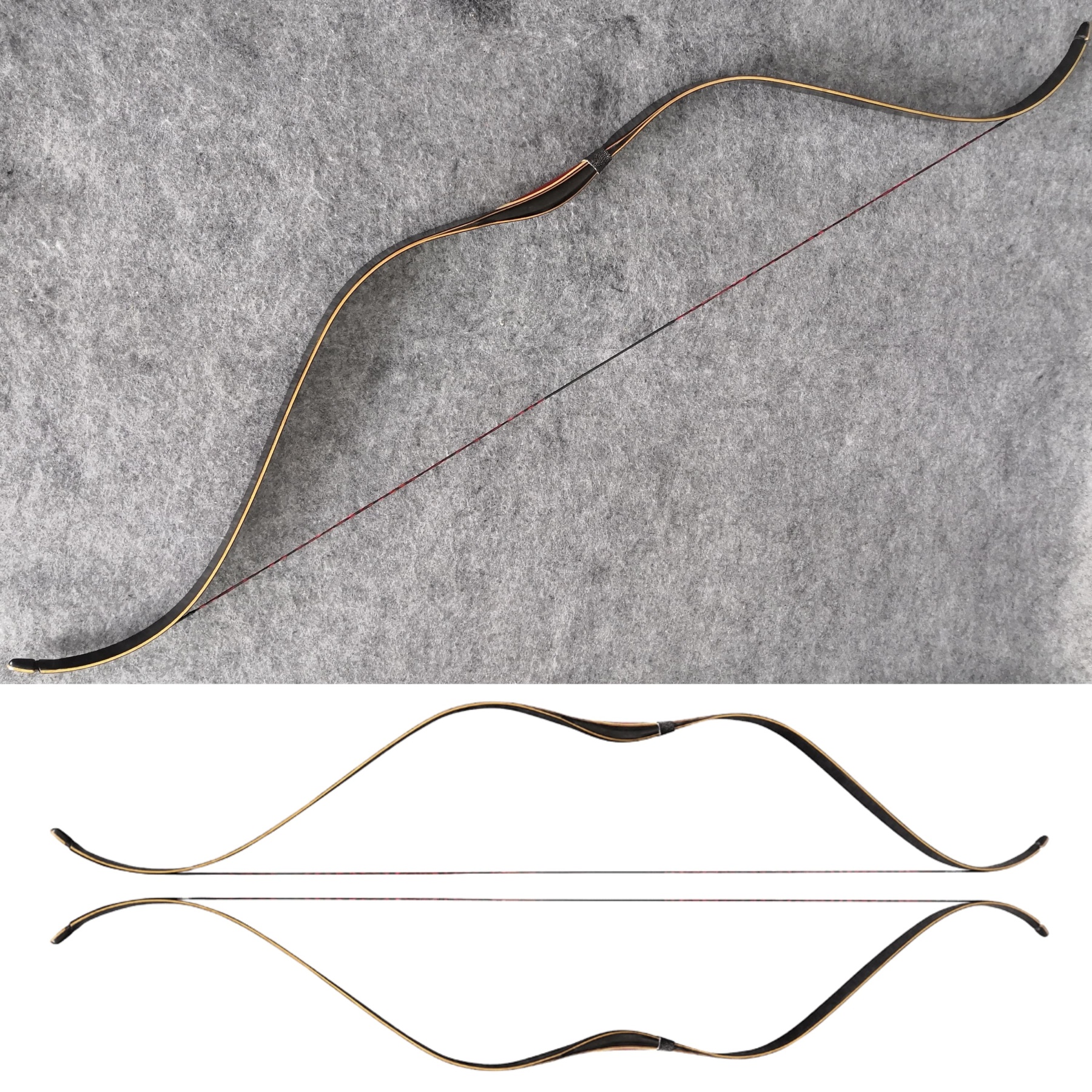 20-35LBS Traditional Bow Set LH RH Hunting Longbow Archery