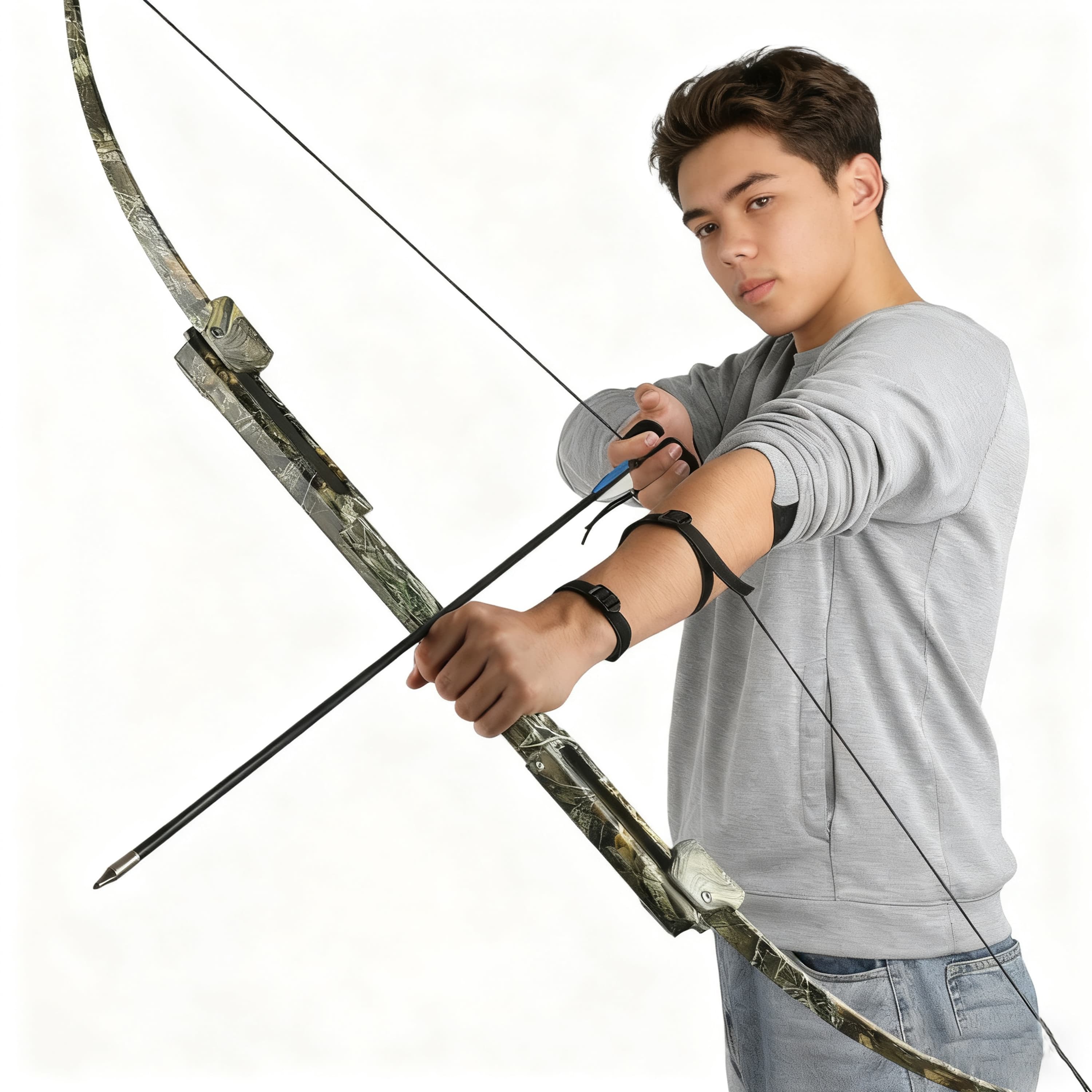 35lbs Recurve Bow Portable Folding 58" RH/LH Archery Shooting