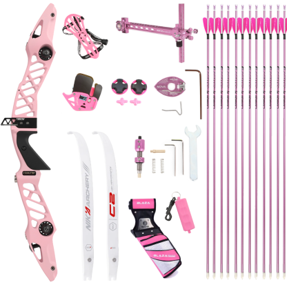 JUNXING H6 Recurve Bow Competition Archery Set Pink Series