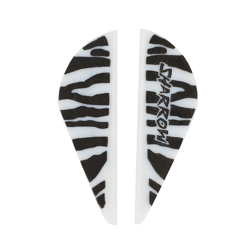 AME Archery Water Drop Zebra Print Rubber Feather – 2 Inch (50pcs)