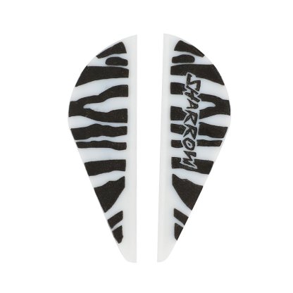 AME Archery Water Drop Zebra Print Rubber Feather – 2 Inch (50pcs)