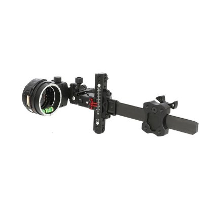 TOPOINT ARCHERY TX2650 Compound Bow Sight – CNC Aluminum + Carbon, 5-Pin 0.019", 6" Extension, Multi-Axis Adjustable with Optional Lens