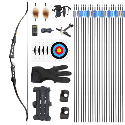 AME  Recurve Bow and Arrows Set 14-40lbs Alloy Riser Archery Hunting Target