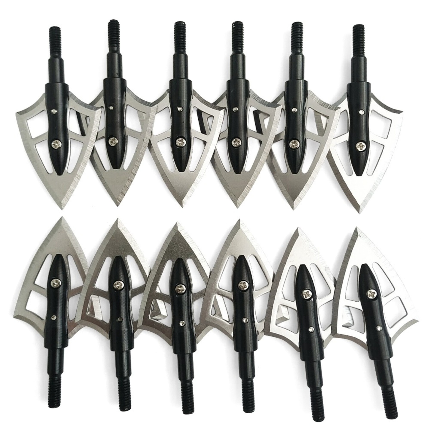  Hunting Arrow Tips 100 Grain Broadheads Stainless Steel