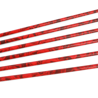 500 Spine Camo Mixed Carbon Arrows with 2" Rubber Vanes (12pcs)