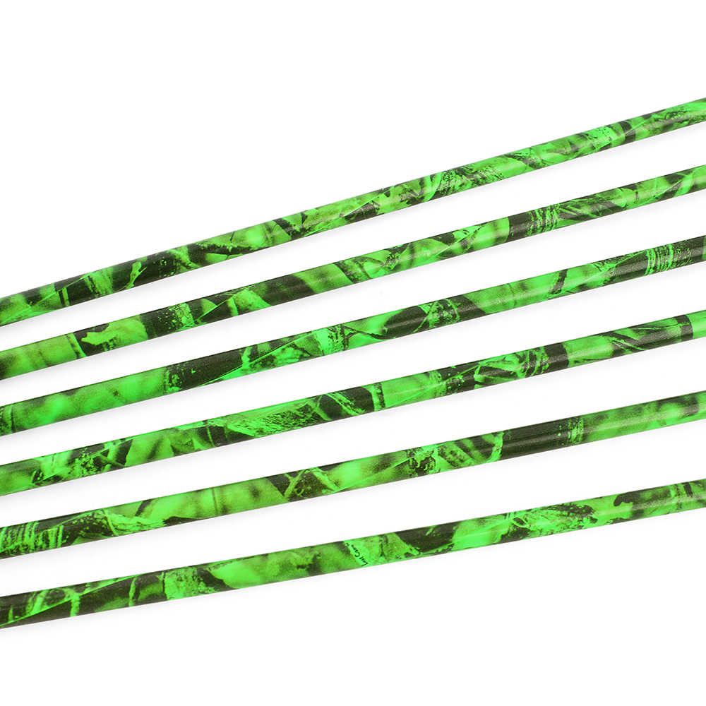 AME ARCHERY 500 Spine Camo Mixed Carbon Arrows with 2" Rubber Vanes (12pcs)
