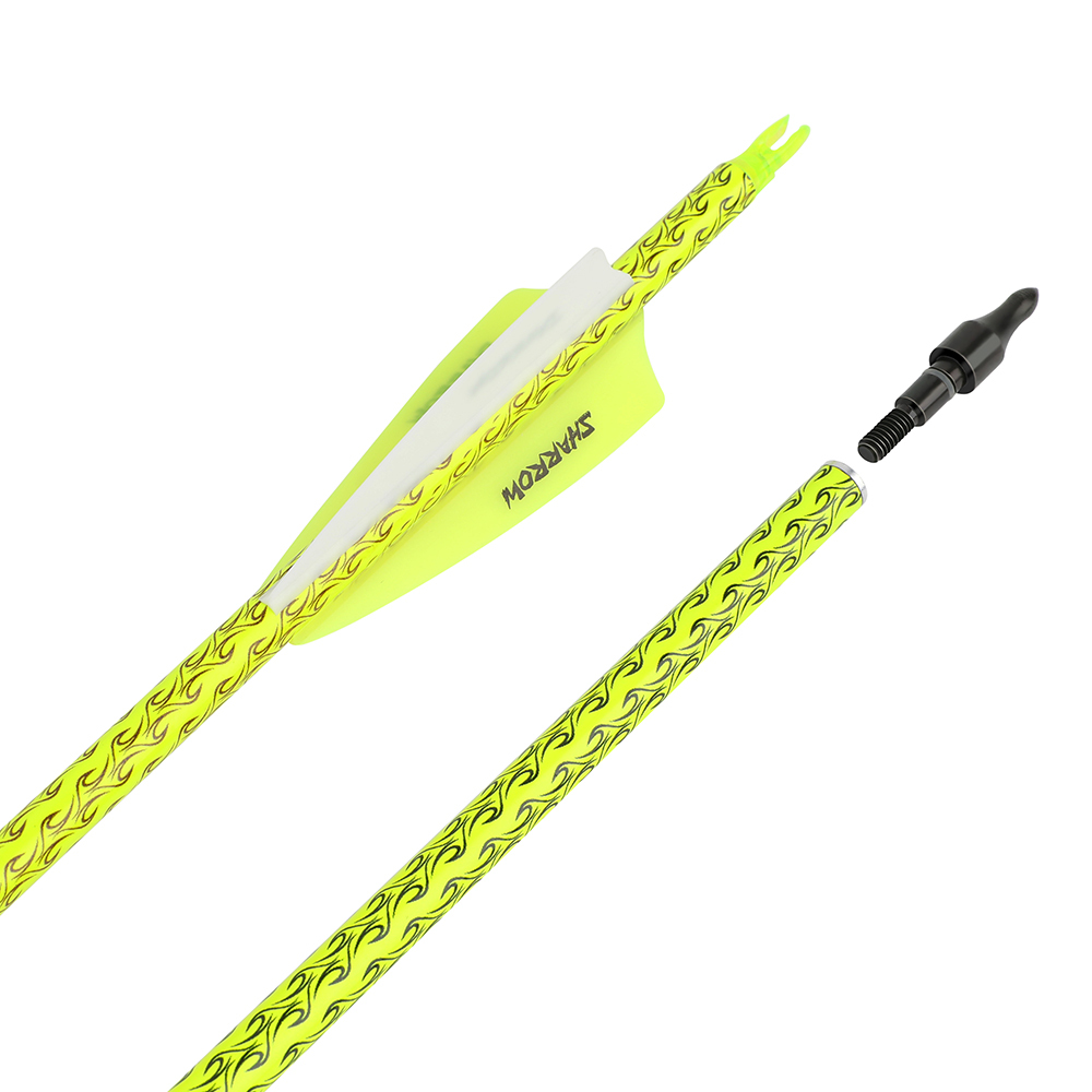 Carbon Arrows 12pcs 30 in 500 Spine Pattern Mixed Carbon Set