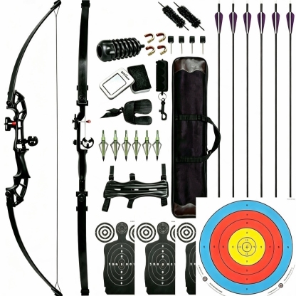 50lbs Professional Recurve Bow Set 52" Archery Equipment Kit