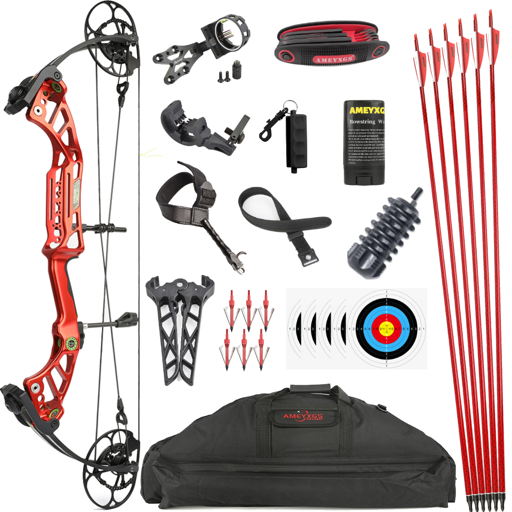 AME ARCHERY S Waist Compound Bow Set – 350FPS CNC Alloy High-Performance Model