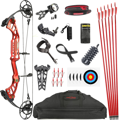 AME ARCHERY S Waist Compound Bow Set – 350FPS CNC Alloy High-Performance Model