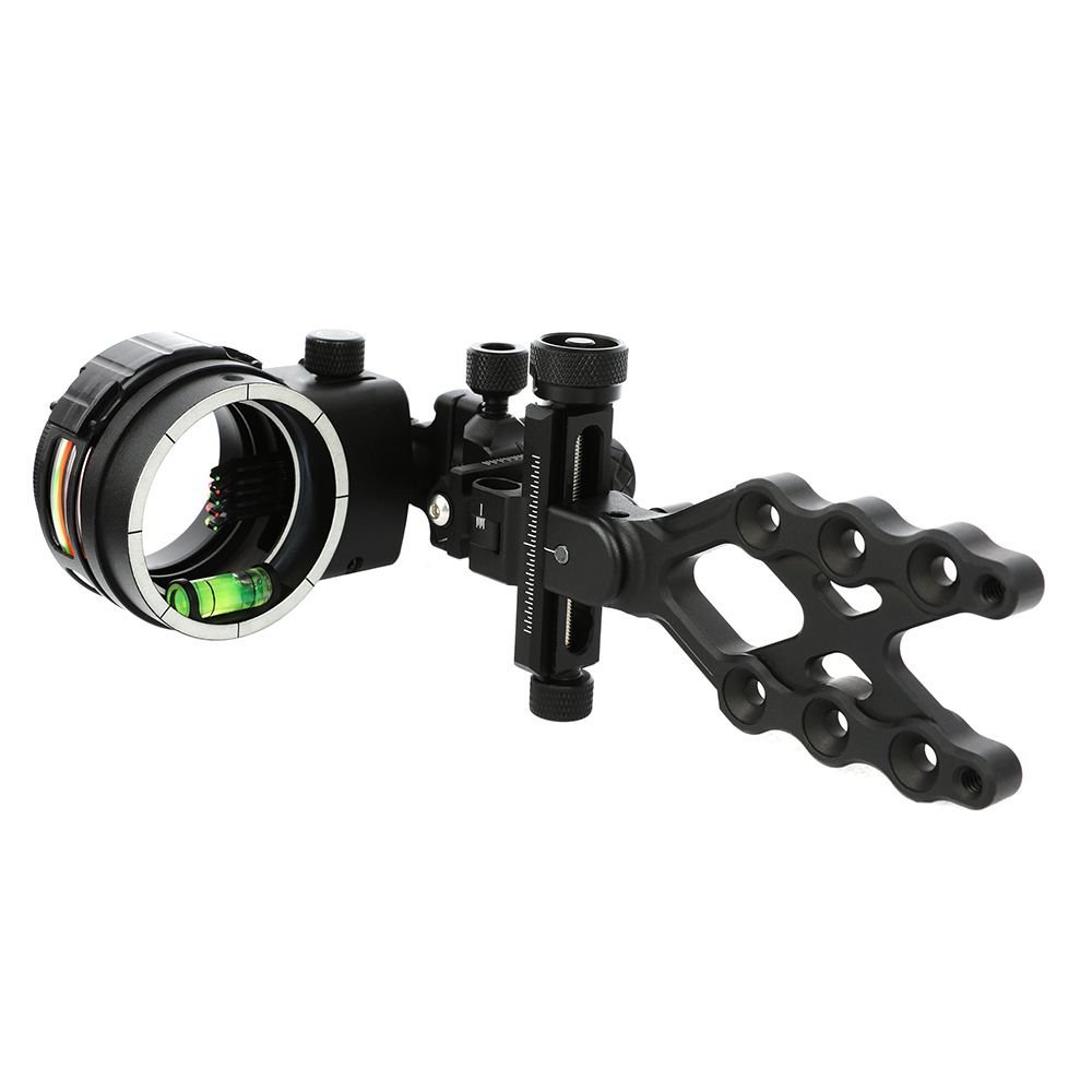 Topoint Archery TX1550 Compound Bow Sight – CNC Aluminum, 0.019" Pin, 1/2/3-Axis Adjustable with Optional Lens