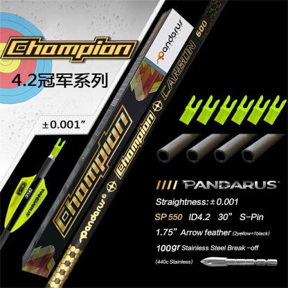 Pandarus Champion Series Pure Carbon Arrows  (12pcs)
