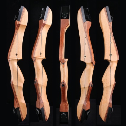 66" Wooden Recurve Bow and Arrows Set 14-24lbs