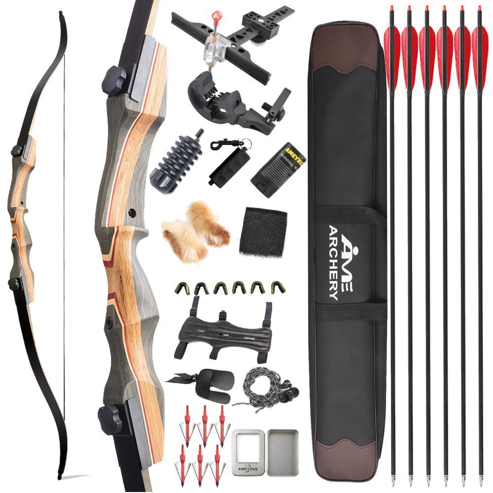 AME ARCHERY Invincible Hunter Recurve Bow Outdoor Archery 50LBS Set