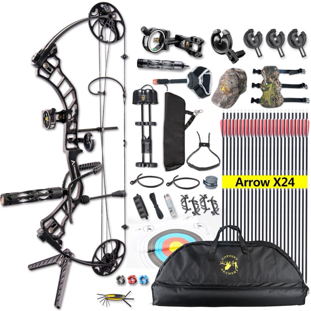 TOPOINT ARCHERY Trigon Hunting Compound Bow Set RH/LH