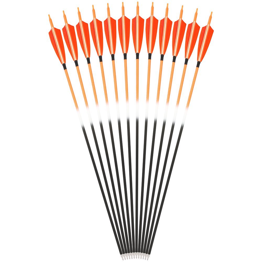 AME ARCHERY Orange Mixed Carbon Arrows – Spine 500 (12pcs)