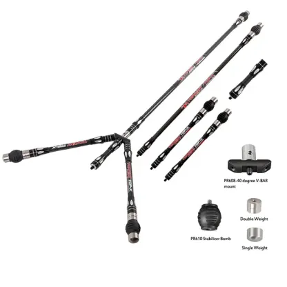 TOPOINT TOP-X PR633 Long Rod Stabilizer Combo Set