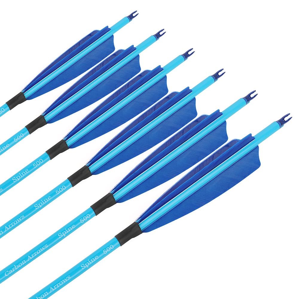 [Copy] AME ARCHERY Blue Mixed Carbon Arrows – Spine 500 (12pcs)
