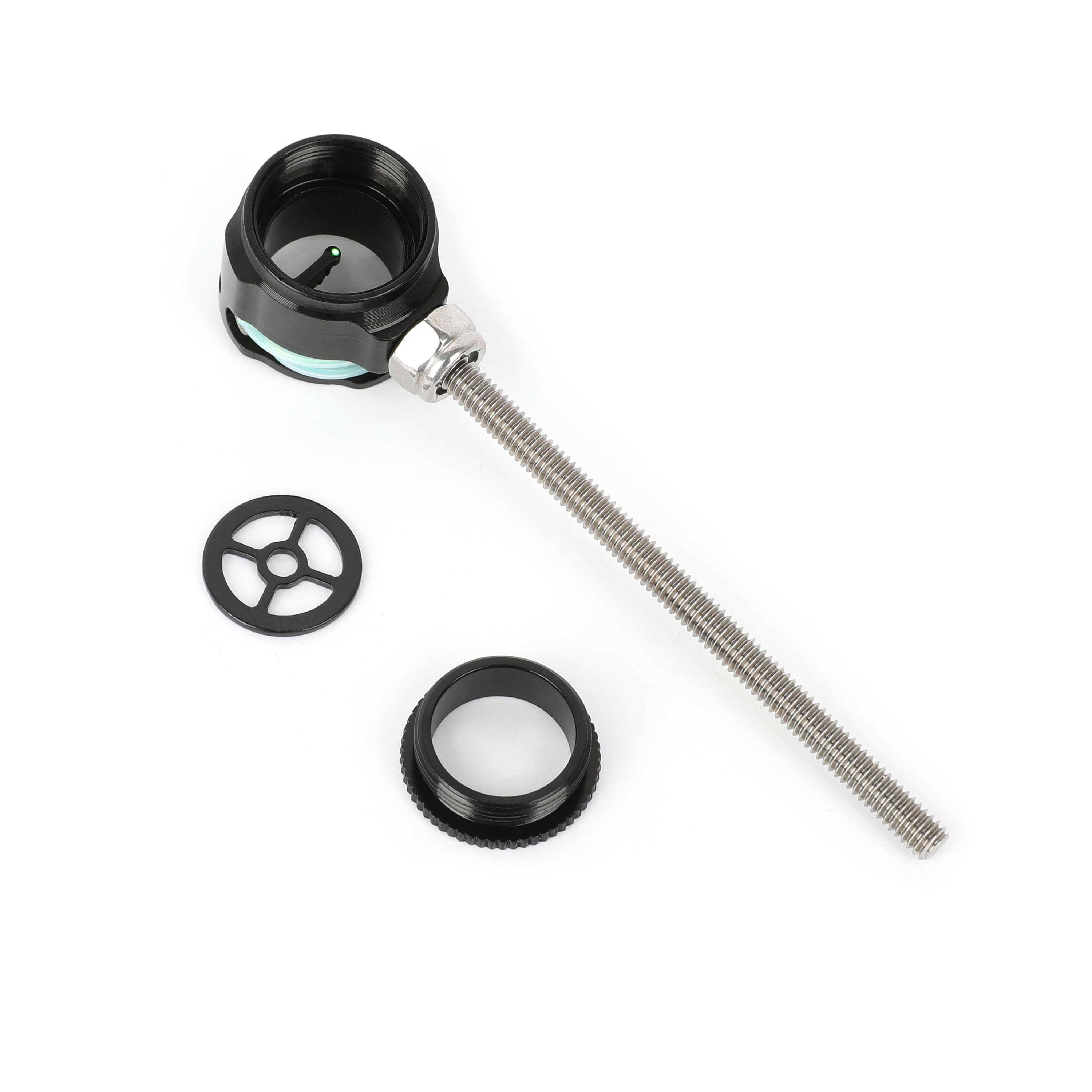 CX1 Olympic Recurve Bow Sight Aperture, 0.019" Fiber Optic, Alloy, Multiple Colors