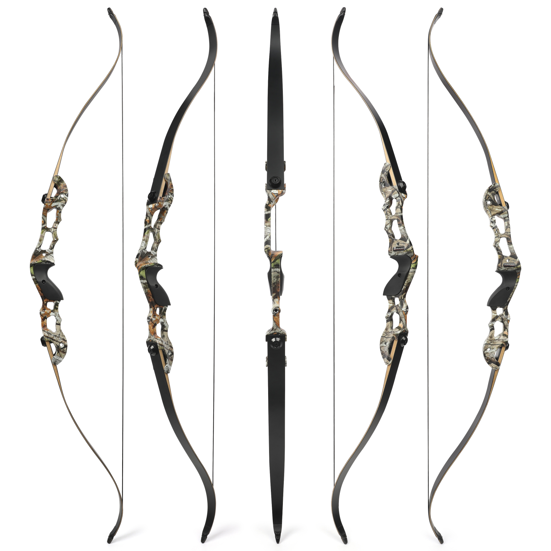 AME ARCHERY F185 60inch 50lbs Recurve Bow and Arrows Camo Set